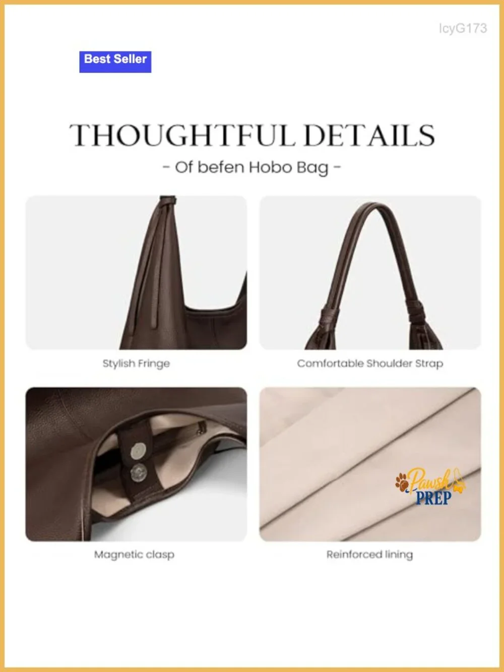 Genuine Leather Slouchy Hobo Bag Purse for Women Tassel Magnetic Closure